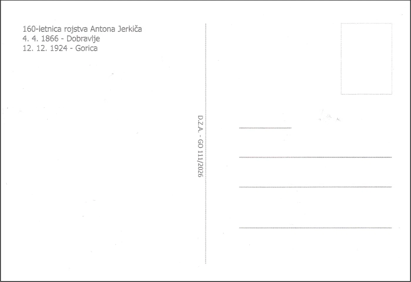 160. OBLETNICA ROJSTVA ANTONA JERKIČA